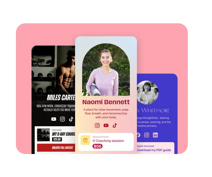 Your beautiful all-in-one creator website